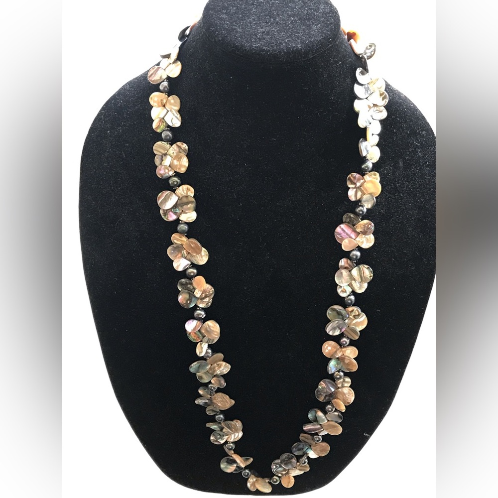 T.J.T. Abalone Shell Sterling Silver Necklace